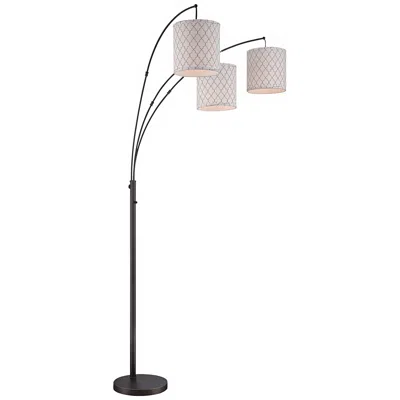 Lite Source Vasanti 85" 3-light Dark Bronze Arc Floor Lamp