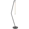 Lite Source Wilfred 71" High Angled Base Black Floor Lamp