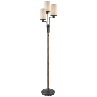 Lite Source Wynter 69" High Dark Bronze 3-light Torchiere Floor Lamp