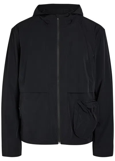 Literary Sport Ashbury Hooded Stretch-nylon Run Jacket In Black