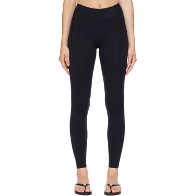 Literary Sport Black Emma Running Leggings In Multi