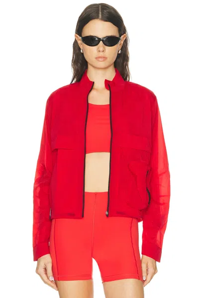 Literary Sport Celeste Packable Jacket In Red