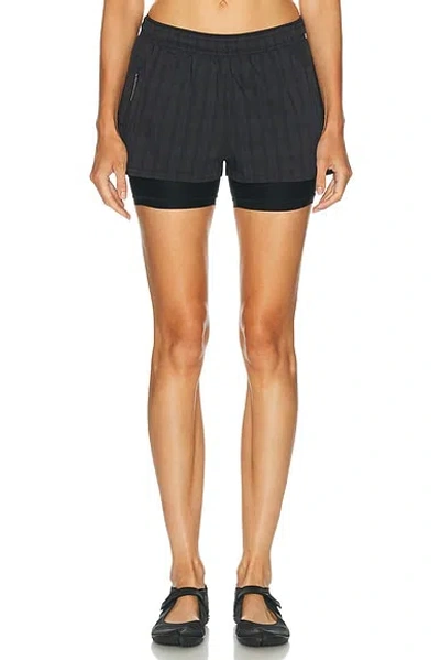 Literary Sport Joni Tartan Run Short In Blue