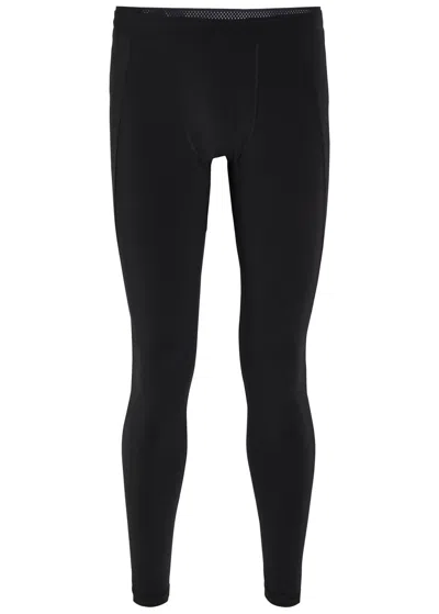 Literary Sport Mare Long Stretch-polyamide Run Tights In Black
