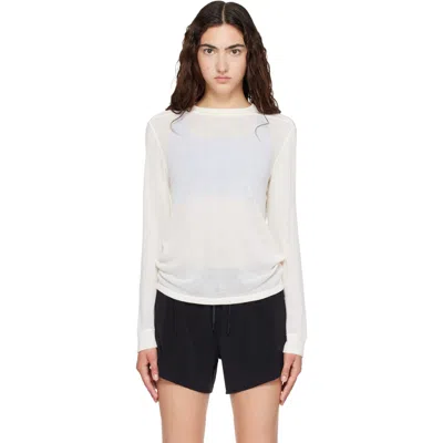 Literary Sport Off-white Joy Long Sleeve T-shirt In Metallic