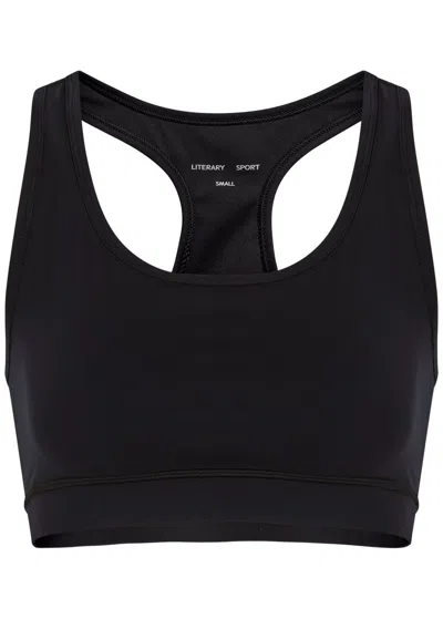 Literary Sport O'hara Stretch-jersey Bra Top In Black