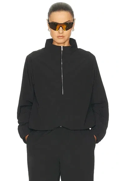 Literary Sport Virginia Half Zip Sweater In Black