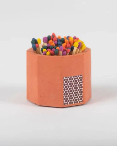 Literie Bright Solid Match Holder (brick) In Brown