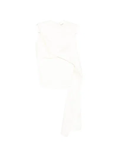 Litkovska Asymmetric Twist Top In White