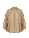 Litkovska Deconstructed Bomber-style Cape In Neutral