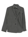 Litkovska Checked Virgin-wool Blazer In Gray