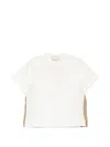 Litkovska Cotton Chiffon-stripe T-shirt In White