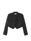 Litkovska Cropped Layered-effect Jacket In Black