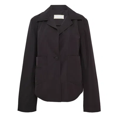 Litkovska Cropped Wool Blend Jacket In Black