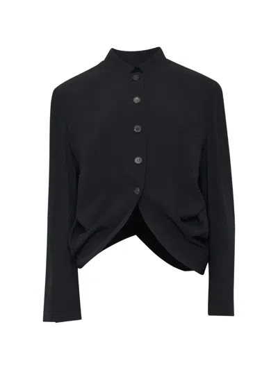 Litkovska Deconstructed Crop Jacket In Black