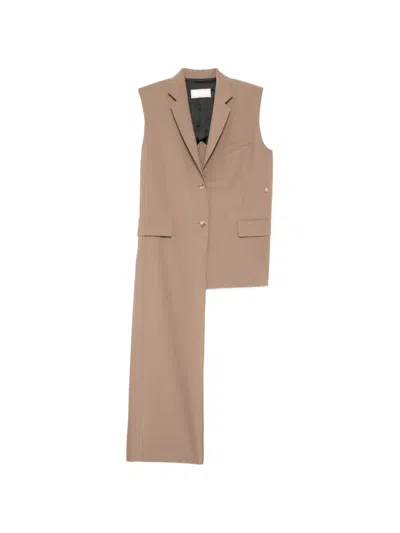 Litkovska Deconstructed Waistcoat In Brown