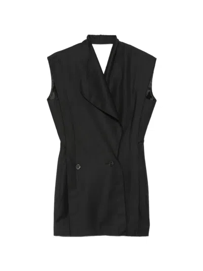 Litkovska Double-breasted Sleeveless Jacket In Black