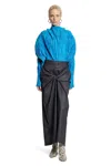 Litkovska Front Twist Maxi Skirt In Gray