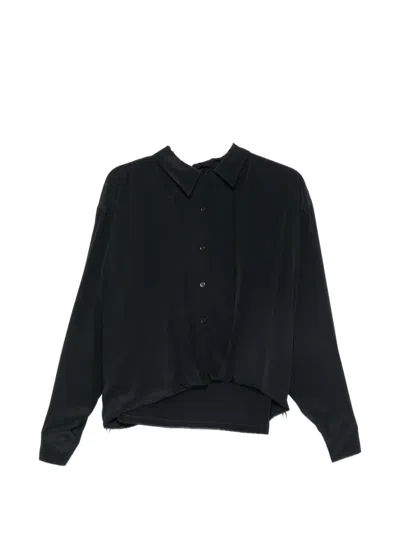 Litkovska Layered Drawstring Shirt In Black
