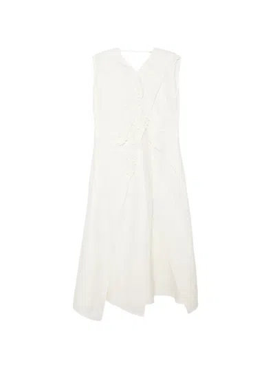 Litkovska Layered Embroidered Dress In White
