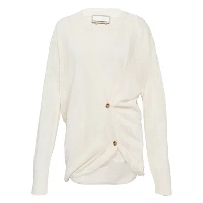 Litkovska Layered Knit Cardigan In White