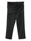 Litkovska Pinstripe Drawstring Trousers In Black
