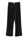 PINSTRIPE STRAIGHT-LEG TROUSERS