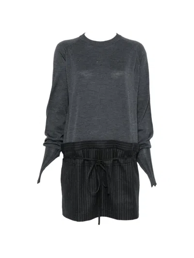 Litkovska Raglan-sleeve Sweater In Grau