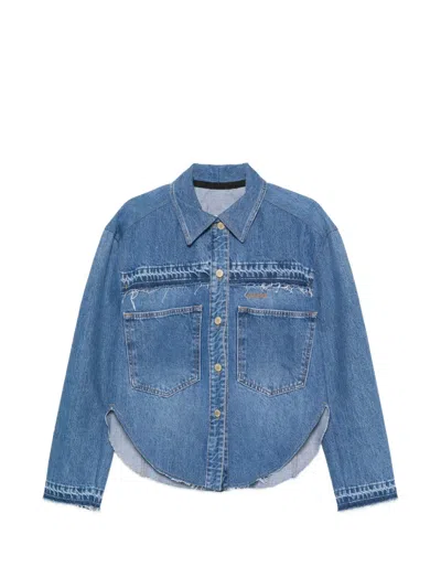 Litkovska Raw-cut Denim Shirt In Blue