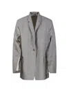 Litkovska Single-breasted Blazer In Gray