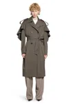 Litkovska Transformable Wool Blend Trench Coat In Green