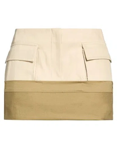 Litkovska Woman Mini Skirt Beige Size 4 Cotton In Brown