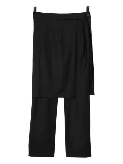 Litkovska Wrap Skirt Overlay Trousers In Black