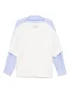 Litkovskaya Double Cotton Long-sleeved Top In White