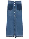Litkovskaya Elise Denim Maxi Skirt In Blue