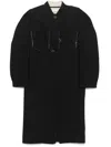 Litkovskaya Frayed-brim Coat In Black