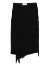 Litkovskaya Fringed Midi Skirt In Schwarz