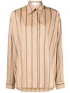 Litkovskaya Highway Striped Cotton Shirt In Neutrals