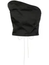 Litkovskaya Petal Asymmetric Croset Top In Black