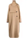Litkovskaya Shield Off-centre Coat In Neutrals