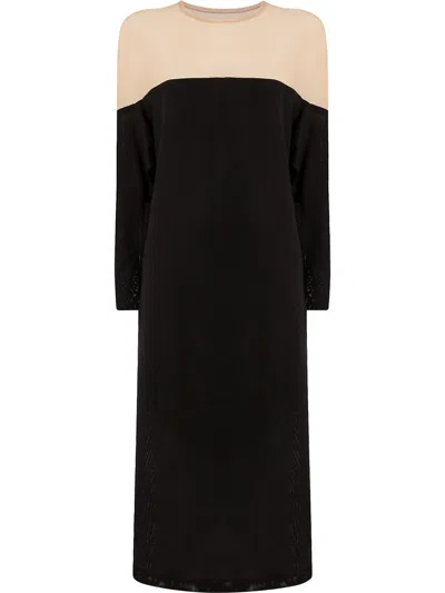Litkovskaya Two Tone Dress In Black