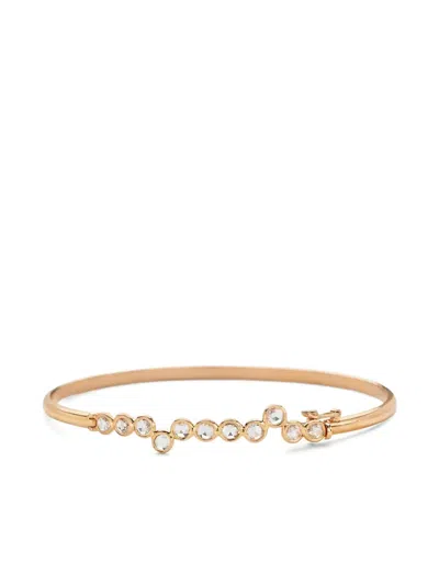 Lito 18k Rose Gold Cardio Diamond Bangle Bracelet In Pink