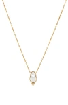 Lito Chiara Mother-of-pearl Scarab Pendant Necklace In Gold