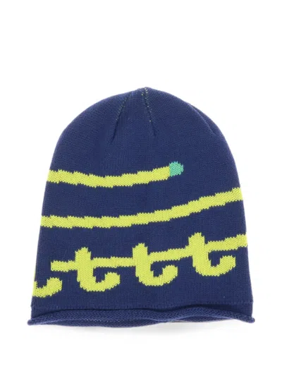 Litt' Swirl Knit Cotton Beanie In Multi