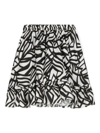 Little Bambah Kids' Geometric Skirt In White