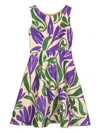 Little Bambah Graphic-print Sleeveless Dress In Neutrals