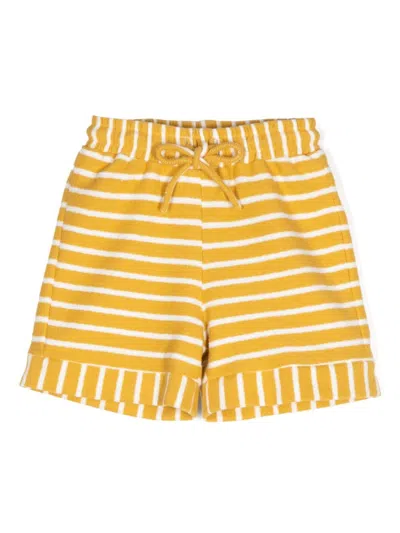 Little Bambah Kids' Striped Knitted Shorts In Yellow