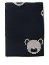 Little Bear Bear-motif Blanket In Black