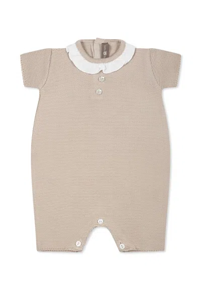 Little Bear Beige Romper For Baby Girl
