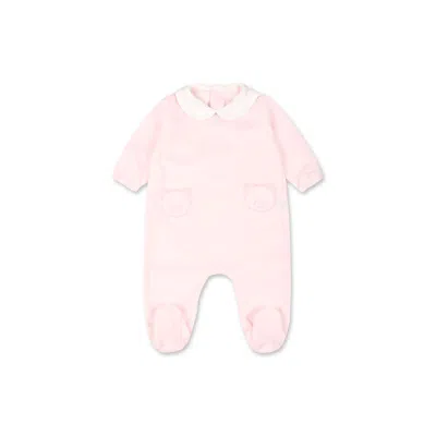 Little Bear Babies' Combinaison Rose Pour Bébé Fille Avec Logo In Pink